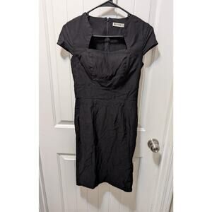Grace Karin Vintage Cap Sleeve Bodycon Black Dress Size M Cocktail Business